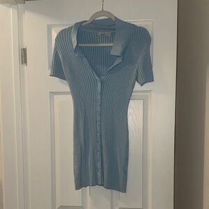 Urban Outfitters Blue Ribbed Mini Dress